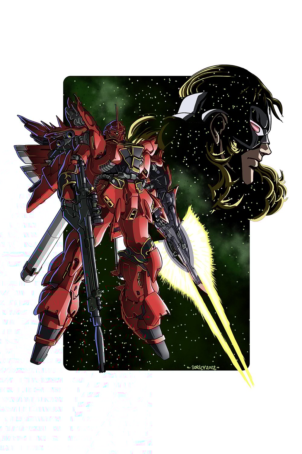 Gundam prints 5: Sentinel, Unicorn (4 designs) | Asplenia Studios